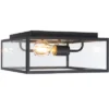 Rinnah 12" Outdoor Flush Mount - PLT7034 - Black - Safavieh 1 Rinnah 12" Outdoor Flush Mount - PLT7034 - Black - Safavieh -Lighting Store GUEST 58e554f1 0471 47d0 be1c 76cea71aef86