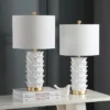 Nico Table Lamp (Set Of 2) - 25 Inch Height - TBL4116 - White/Gold - Safavieh