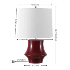 Ryder 22" Table Lamp - TBL4645 - Cranberry - Safavieh -Lighting Store GUEST 5b3d3af9 a1d9 4fd1 a112 680aafbd7de7