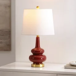 Evie Table Lamp - 23 Inch Height - TBL4610 - Cranberry - Safavieh -Lighting Store GUEST 5b4cea52 2103 4fb4 b0ee 69b3257f4688