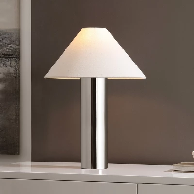 Cheri Table Lamp - 20.5 Inch Height - TBL4617 - Chrome/White - Safavieh 5 Cheri Table Lamp - 20.5 Inch Height - TBL4617 - Chrome/White - Safavieh - Image 3