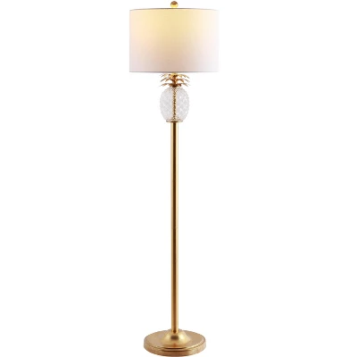 Elza Floor Lamp - Gold Leaf/Clear - Safavieh 4 Elza Floor Lamp - Gold Leaf/Clear - Safavieh - Image 2