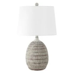 Dewlen Table Lamp - 24 Inch Height - TBL4421 - Brown/White - Safavieh 7 Dewlen Table Lamp - 24 Inch Height - TBL4421 - Brown/White - Safavieh -Lighting Store GUEST 5e017426 0e5f 4c62 bc3b 164d003f39bb