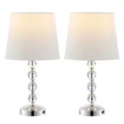 Nola Stacked Crystal Ball Lamp - 16 Inch Height - LIT4123 - Safavieh -Lighting Store GUEST 5f92e8d7 aa20 4709 a211 6f0bab8e650c