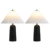 Reese 22" Table Lamp (Set Of 2) - TBL4636 - Black - Safavieh -Lighting Store GUEST 61e8607e 7d77 41ff 8a7c 163dbdc50ee6
