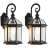 Falyn 8" Outdoor Wall Sconce (Set Of 2) - PLT7004 - Black - Safavieh -Lighting Store GUEST 6229794a 665b 40bd ac2b a3bc4adcf413
