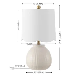 Devi 20.25" Table Lamp (Set Of 2) - TBL4631 - White - Safavieh 9 Devi 20.25" Table Lamp (Set Of 2) - TBL4631 - White - Safavieh -Lighting Store GUEST 63d5b955 291b 4a2b 8d91 f6806f362b98