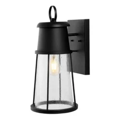 Laela 8.4" Outdoor Sconce (Set Of 2) - PLT4036 - Black - Safavieh