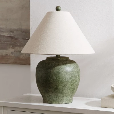 Dylan Table Lamp - 22 Inch Height - TBL4560 - Antique Green - Safavieh 4 Dylan Table Lamp - 22 Inch Height - TBL4560 - Antique Green - Safavieh - Image 2