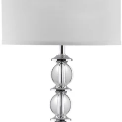 60" Riga Floor Lamp Clear/Chrome (Includes CFL Light Bulb) - Safavieh -Lighting Store GUEST 6c7aecab 10fc 4730 a9b9 501c852569ea