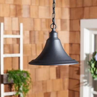Graylyn 11.8" Outdoor Pendant - PLT7017 - Black - Safavieh 4 Graylyn 11.8" Outdoor Pendant - PLT7017 - Black - Safavieh - Image 2