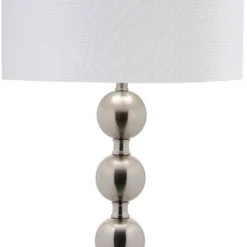 58.5" Reflections Stacked Ball Floor Lamp (Includes LED Light Bulb) Nickel - Safavieh -Lighting Store GUEST 7180e08b b465 4c2c a339 bdaee618ceca