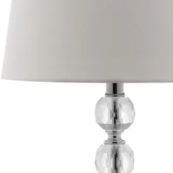 Nola Stacked Crystal Ball Lamp - 16 Inch Height - LIT4123 - Safavieh -Lighting Store GUEST 71948bf9 6a07 42bc af1b 7ea0ad4eb56a