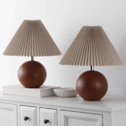 Rory 17.25" Table Lamp (Set Of 2) - TBL4629 - Dark Walnut - Safavieh -Lighting Store GUEST 72a775c5 9494 4b87 a72c e64051672d1e