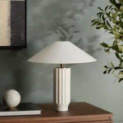 Kori 16" Table Lamp - TBL2019 - Grey/Beige - Safavieh -Lighting Store GUEST 74941e7d fc6f 477a a93b 66d2c051daba