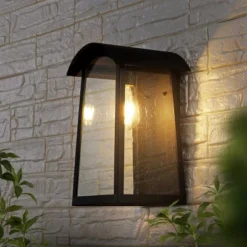 Adalai 8" Outdoor Sconce - PLT4027 - Black - Safavieh -Lighting Store GUEST 74ec3a26 4a4f 4016 a27e 181cc6c49c1f