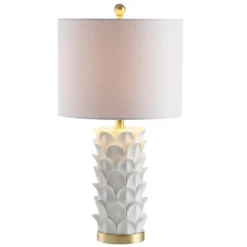 Nico Table Lamp (Set Of 2) - 25 Inch Height - TBL4116 - White/Gold - Safavieh 12 Nico Table Lamp (Set Of 2) - 25 Inch Height - TBL4116 - White/Gold - Safavieh -Lighting Store GUEST 77cea0f4 8416 4e6c aa98 37f17e5923cf