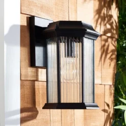 Hylan 8.46" Outdoor Sconce (Set Of 2) - PLT7006 - Black - Safavieh -Lighting Store GUEST 7c96ecdc 5f19 4aac 9ec8 41a6663f7bc3