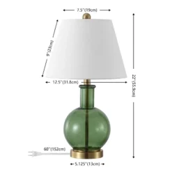 Camelie 22" Table Lamp (Set Of 2) - TBL4622 - Green/Brass - Safavieh -Lighting Store GUEST 7cee9997 0523 4182 91c3 165cabc69ebc