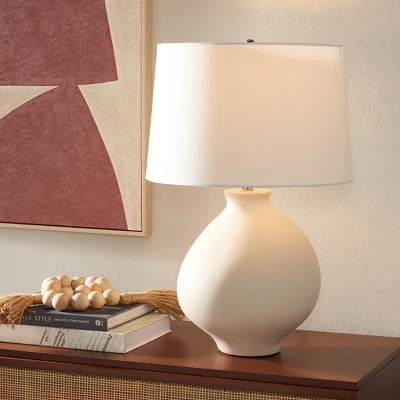 Costa Table Lamp - 25.5 Inch Height - TBL2009 - White - Safavieh 5 Costa Table Lamp - 25.5 Inch Height - TBL2009 - White - Safavieh - Image 3