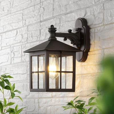 Penryn 10" Outdoor Sconce (Set Of 2) - PLT4032 - Black - Safavieh 6 Penryn 10" Outdoor Sconce (Set Of 2) - PLT4032 - Black - Safavieh - Image 4