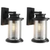 Queren 7.67" Outdoor Sconce (Set Of 2) - PLT7024 - Black - Safavieh -Lighting Store GUEST 7f1a2a3f d1b0 4a44 a63f ac2fa6f6e88b