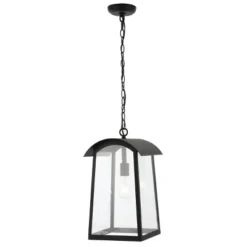 Adalai 10" Outdoor Pendant - PLT4028 - Black - Safavieh