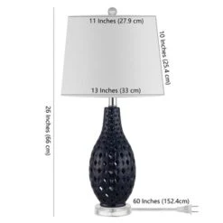 Harlem Ceramic Table Lamp - Navy - Safavieh -Lighting Store GUEST 840c7f69 6911 4e28 ad4f 79461d978d7f