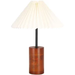 Dani Table Lamp - 18 Inch Height - TBL3006 - Walnut/Black - Safavieh