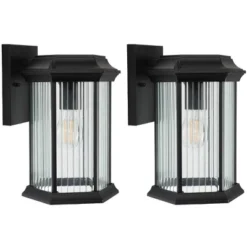 Hylan 8.46" Outdoor Sconce (Set Of 2) - PLT7006 - Black - Safavieh -Lighting Store GUEST 942dd041 cc85 4acb bfca cf5fdbf4b221