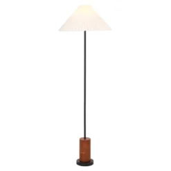 Willa 54" Floor Lamp - FLL3005 - Walnut/Black - Safavieh