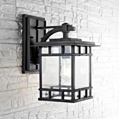 Rolran Outdoor Wall Lantern - PLT4014 - Clear/Black - Safavieh -Lighting Store GUEST 969c0fe0 5924 46b0 ad50 9a435fd1288e