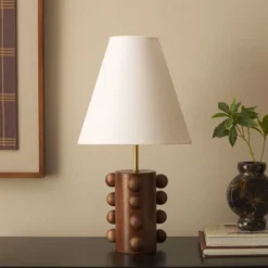 Millie 22" Wood Table Lamp - TBL3023 - Walnut - Safavieh -Lighting Store GUEST 977af9d4 83f1 4acc 8bd9 d52feba2bd08