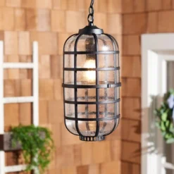 Rigel 8.27" Outdoor Pendant - PLT7031 - Black - Safavieh -Lighting Store GUEST 979b171d 04c6 418c bfd2 b7ae3e577c11