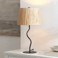 Ziggi Table Lamp - 24.25 Inch Height - TBL4546 - Black/Natural - Safavieh -Lighting Store GUEST 999fc53a 6105 493a a7cb 4e81ad124ca6