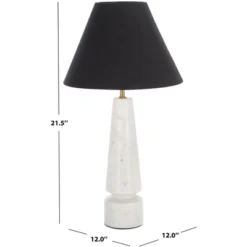 Enza 21.5" Marble Table Lamp - TBL3027 - White - Safavieh -Lighting Store GUEST 99eda8e1 cb0b 45d3 aa8e a670ad5d7ff9