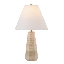 Calla 23.5" Travertine Table Lamp - Beige - Safavieh -Lighting Store GUEST 9b555a77 6277 421a a969 6474e0411f50