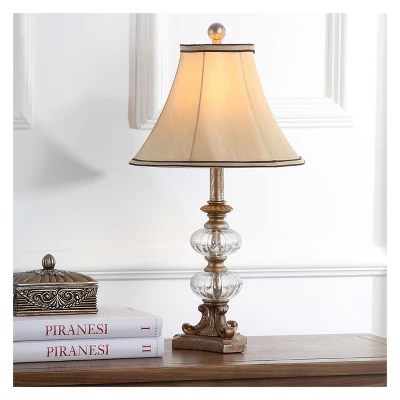 (Set Of 2) 22.5" Scarlett Glass Globe Table Lamp Antique Gold/Clear (Includes CFL Light Bulb) - Safavieh 4 (Set Of 2) 22.5" Scarlett Glass Globe Table Lamp Antique Gold/Clear (Includes CFL Light Bulb) - Safavieh - Image 2