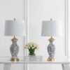 Set Of 2 Kaeden Table Lamp (Includes LED Light Bulb) Black/White - Safavieh -Lighting Store GUEST 9ce28159 2870 4e7b 959b 54700479dace