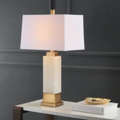 Rozella Alabaster 29.5-Inch H Table Lamp - White/Gold - Safavieh -Lighting Store GUEST 9e42a935 079c 45e3 9895 3ffa47abc124