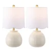 Devi 20.25" Table Lamp (Set Of 2) - TBL4631 - White - Safavieh