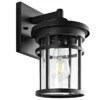 Senta Outdoor Wall Lantern - PLT4001 - Clear/Black - Safavieh -Lighting Store GUEST 9efdb100 7873 4150 bbcf 596bfbacb9aa