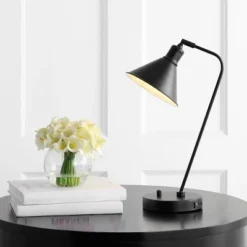 Vance Task Table Lamp W/ USB- 20 Inch Height - TBL4143 - Black - Safavieh -Lighting Store GUEST a2b63e3d 56ad 4c2e a3d9 793d0d954d30
