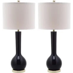 Mae Long Neck Ceramic Table Lamp (Set Of 2) - Safavieh -Lighting Store GUEST a33e0747 fdce 43c7 9b12 c28bf8b671aa