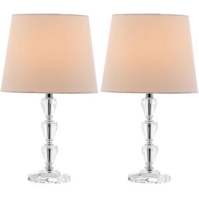 Dylan Tiered Crystal Orb Lamp (Set Of 2) - LIT4124 - Clear/White - Safavieh 3 Dylan Tiered Crystal Orb Lamp (Set Of 2) - LIT4124 - Clear/White - Safavieh