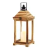 Elida 18.25" Indoor/Outdoor Lantern - PLT4081 - Light Brown - Safavieh