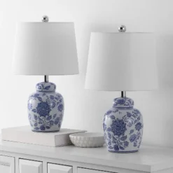 Sandra 20" Table Lamp (Set Of 2) - TBL4630 - White/Blue - Safavieh 8 Sandra 20" Table Lamp (Set Of 2) - TBL4630 - White/Blue - Safavieh -Lighting Store GUEST a5ddbfb5 7f43 4054 9670 902167043d72