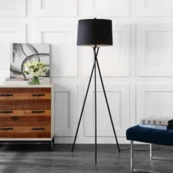 Parsen Floor Lamp - FLL4084 - Black - Safavieh -Lighting Store GUEST a6110450 5bfa 444c ba93 b25feae462e8