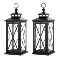 Lirio 20.5" Indoor/Outdoor Lantern (Set Of 2) - PLT4064 - Black - Safavieh -Lighting Store GUEST a807cd38 e351 44cf 9734 32d14c4e9bb0