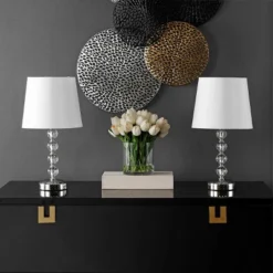 Nola Stacked Crystal Ball Lamp - 16 Inch Height - LIT4123 - Safavieh -Lighting Store GUEST adac5406 82da 472c 9048 85c0b7974617